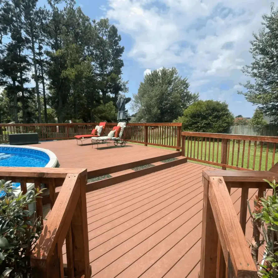 Custom composite deck installation in Hernando, MS