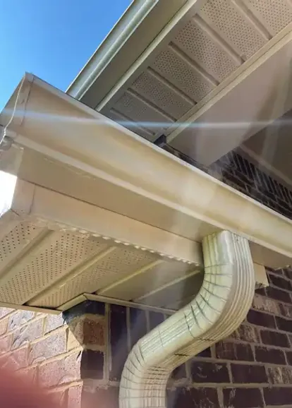 Cleaned house gutters