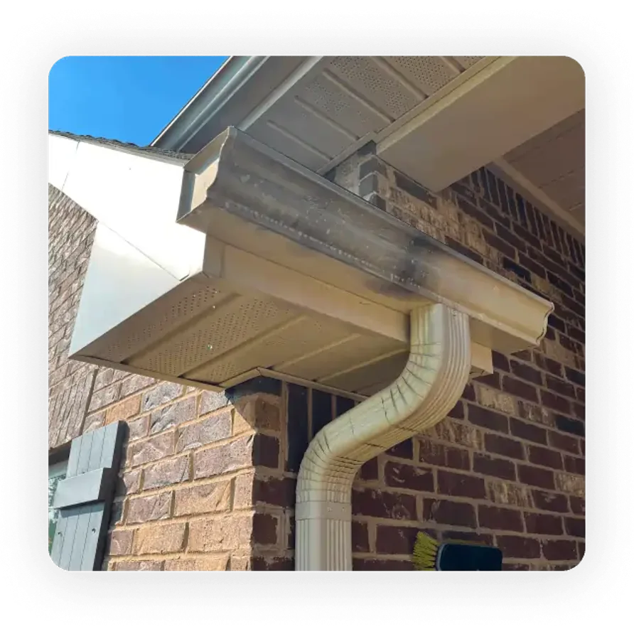 Dirty house gutters