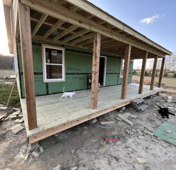 Porch and exterior construction project