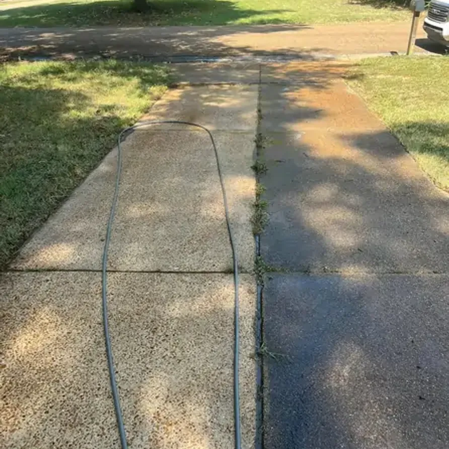 Residential driveway cleaning