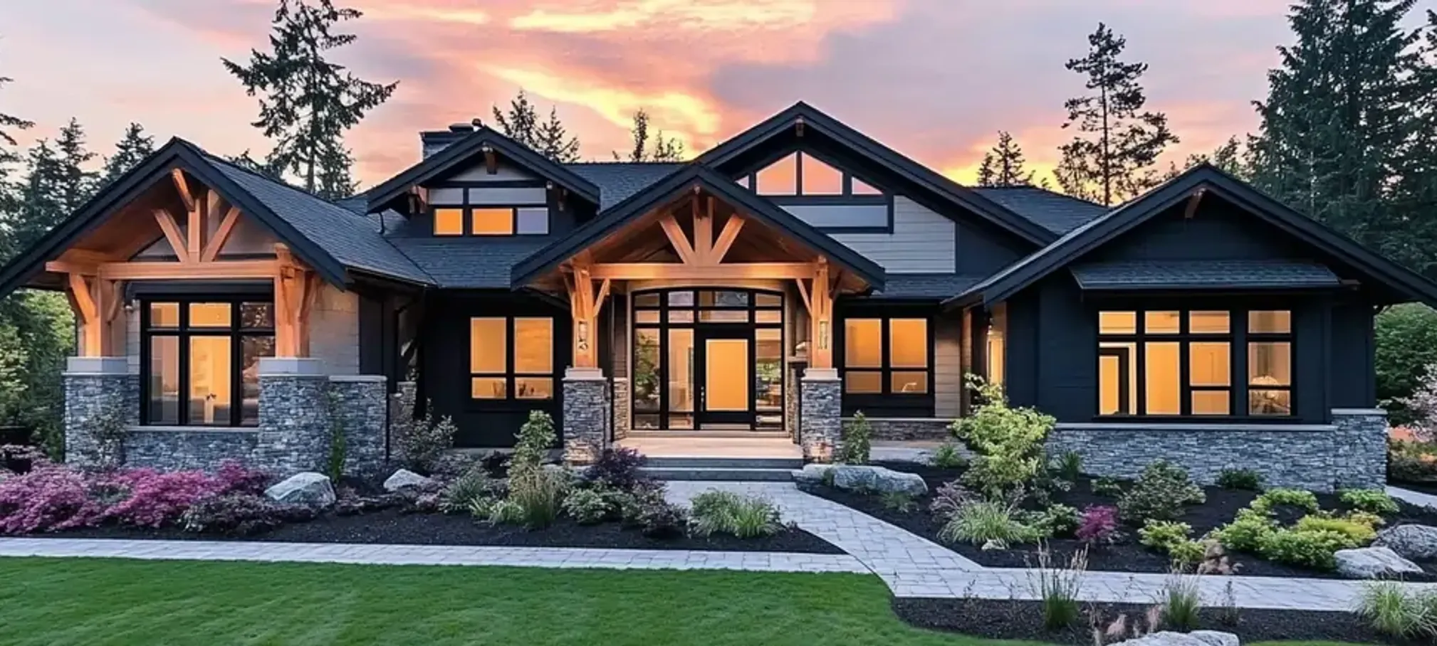 Pressure washed residential home